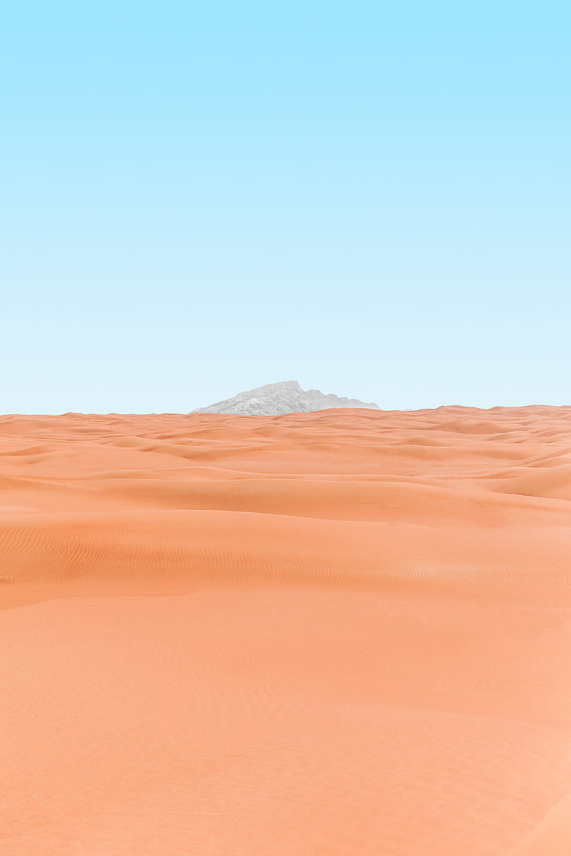 Desert, mountain, peak, minimalism, HD phone wallpaper | Peakpx