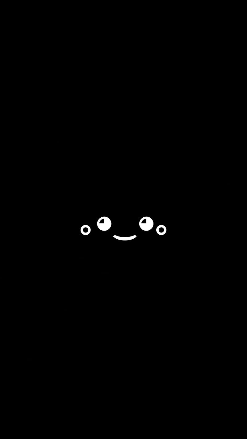 Emoticon, black, emoji, smile, HD phone wallpaper