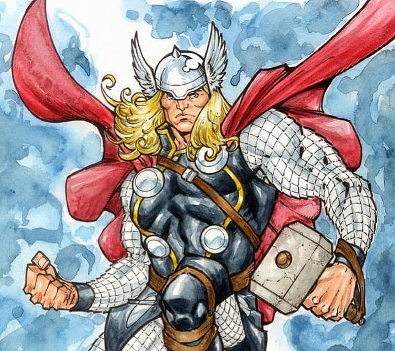 Thor, cartoons, comics, HD wallpaper | Peakpx