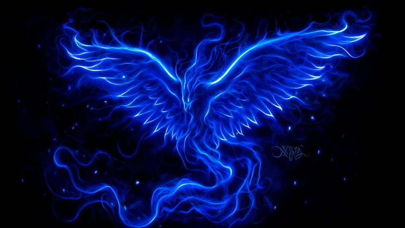 ChristiePhoenix', wings, phoenix, blue dreams, softness beauty, attractions  in dreams, HD wallpaper | Peakpx