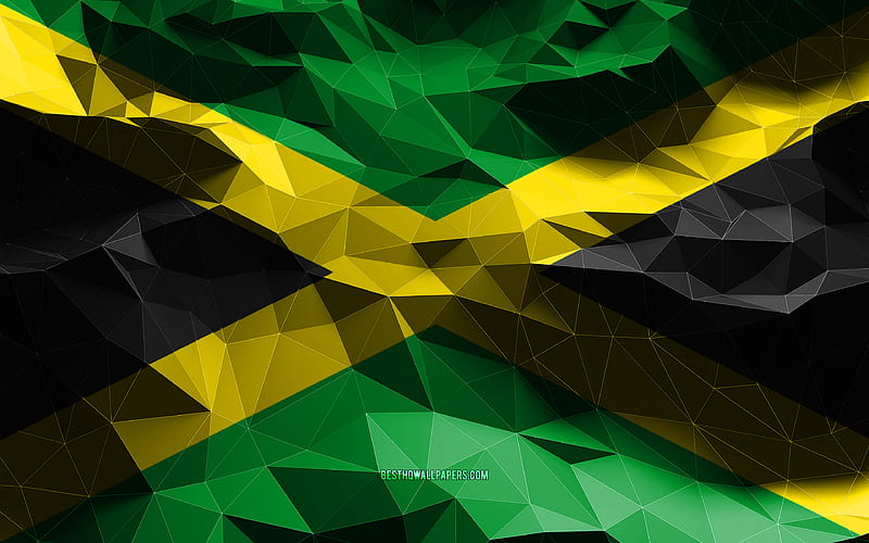 Wallpaper green black yellow flag of jamaica images for desktop section  минимализм  download