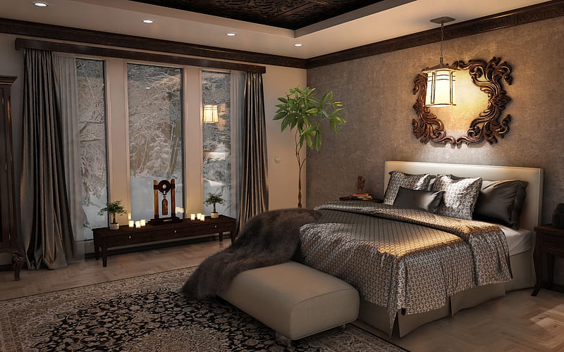 Room, Furniture, Bed, Bedroom, Man Made, HD wallpaper