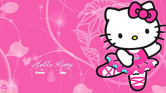 Hello Kitty In Pink Flower Background Hello Kitty, HD wallpaper