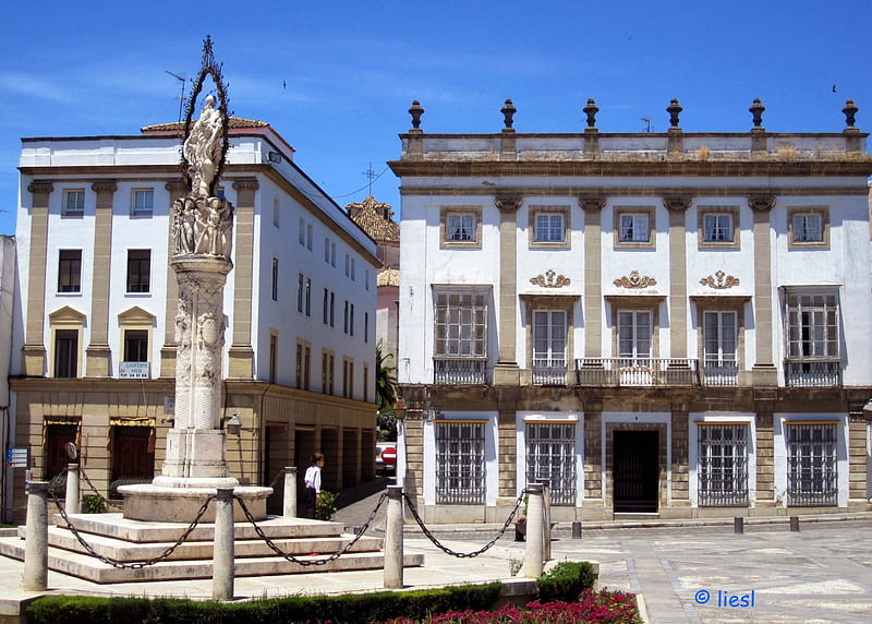 Jerez de la Frontera, Spain, architecture, houses, white, sky, blue, HD wallpaper
