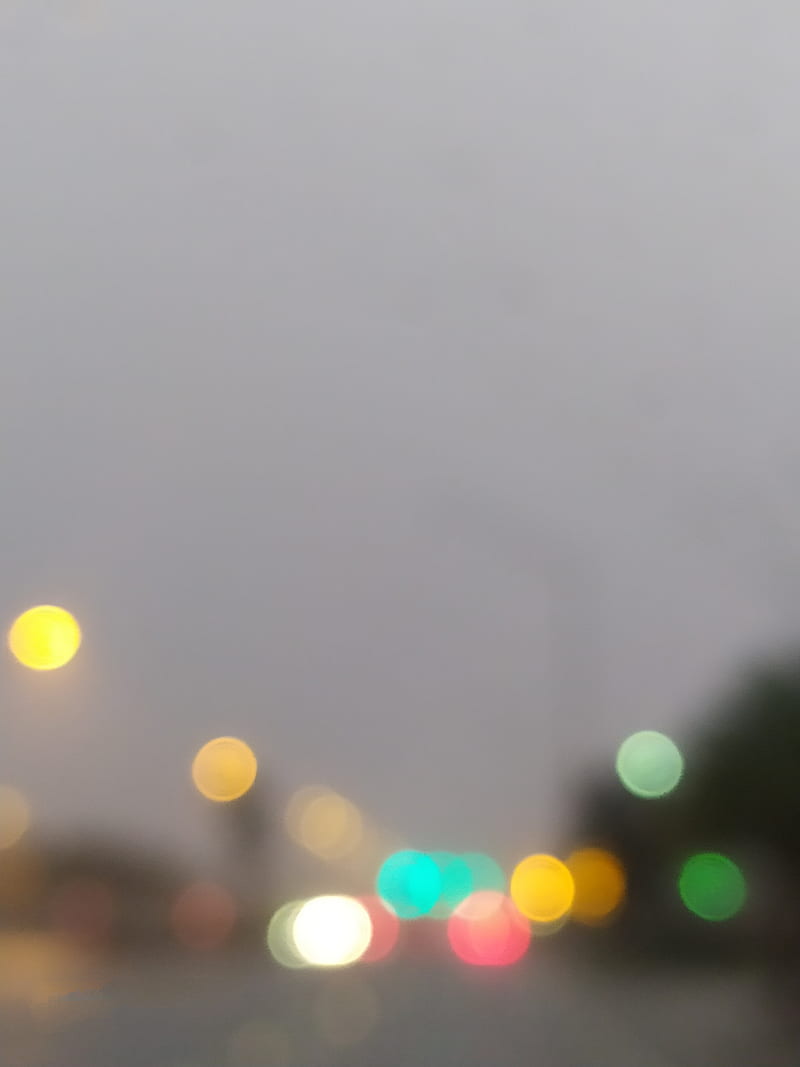 Murky Lights, astetic, background, blur, blurred, city, light, lights, morning, rainy, urban, HD phone wallpaper