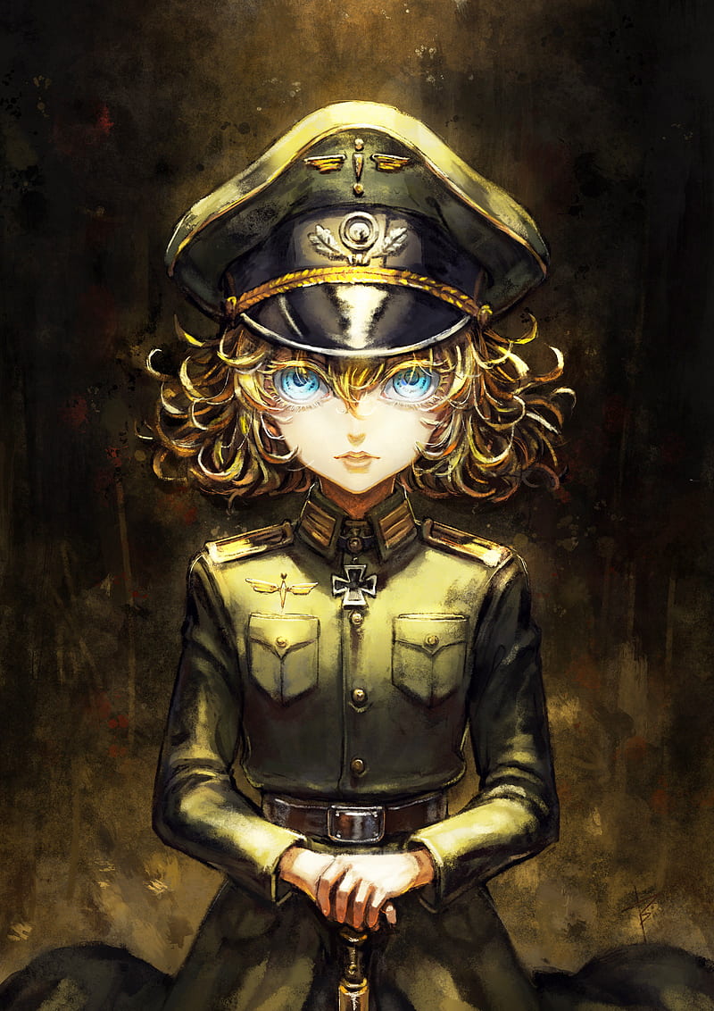 degurechaff tanya, military uniform, sword, youjo senki, Anime, HD phone wallpaper