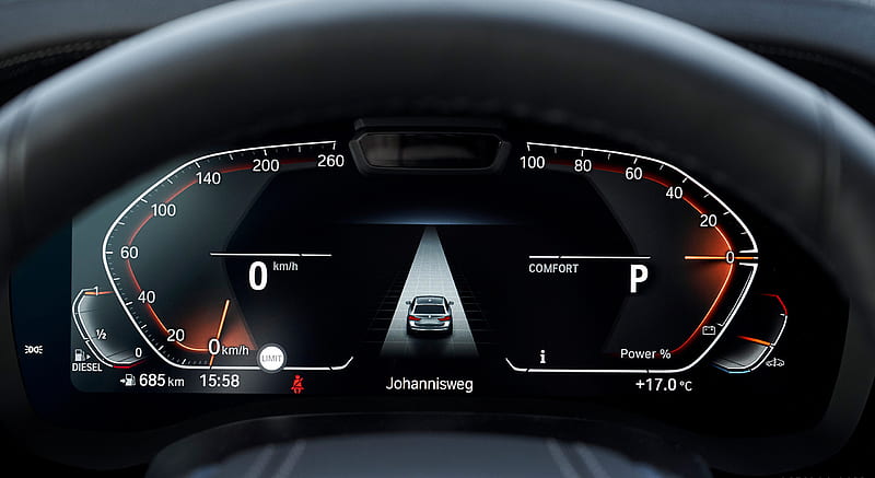 2021 BMW 5 Series Touring - Digital Instrument Cluster , car, HD wallpaper
