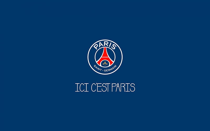 PSG, soccer, logo, Paris Saint-Germain, minimal, HD wallpaper