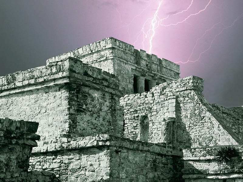 Untitled , mexico, mayan, el castillo, yucatan, tulum, ruins, HD wallpaper
