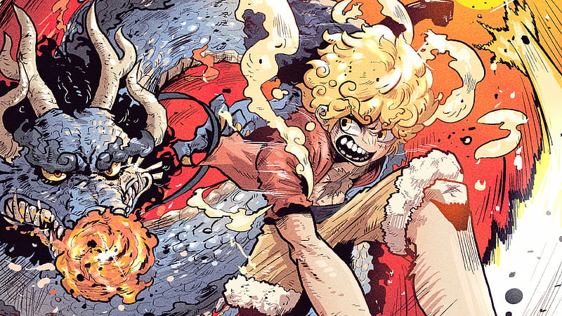 One Piece, Gear 5 (One Piece) , Kaido (One Piece) , Monkey D. Luffy, HD wallpaper
