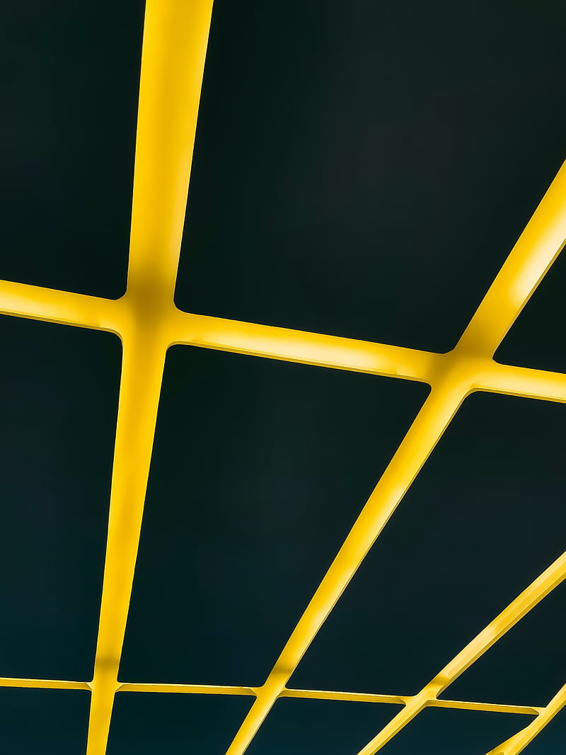 rectangles, lines, stripes, backlighting, yellow, black, HD phone wallpaper