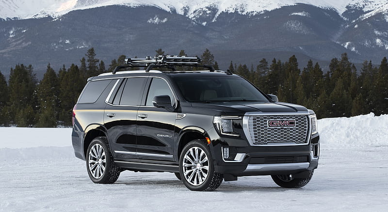 2021 GMC Yukon Denali - Front Three-Quarter, car, HD wallpaper | Peakpx