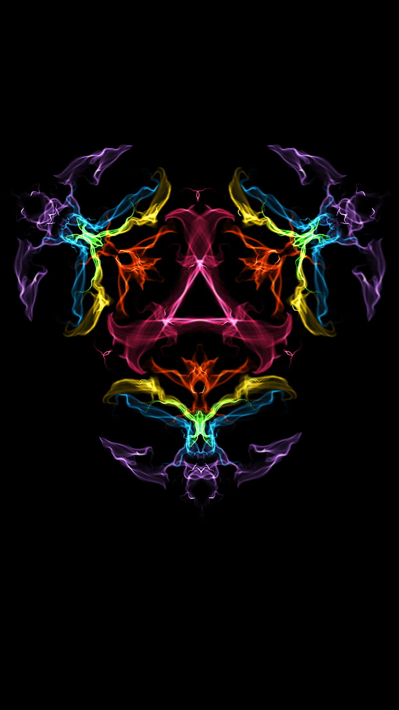 Prism Geometric VI, abstract, art, black bkgd, boho, colorful ...