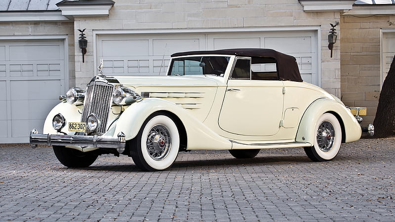 1936 Packard Twelve Coupe Roadster, Coupe, Twelve, 1936, Packard, rare, car, auto, Roadster, classic, vintage, HD wallpaper