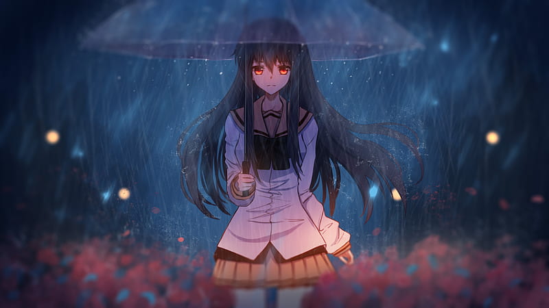 Anime Girl With Umbrella Art, anime-girl, anime, artist, artwork, digital-art, umbrella, HD wallpaper