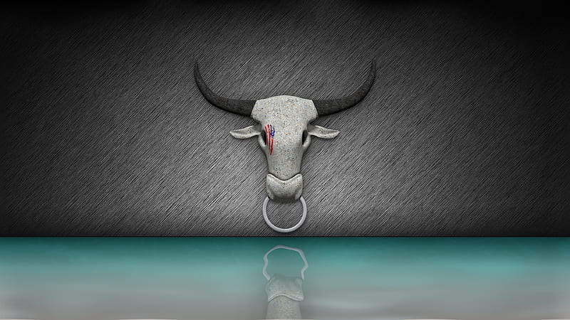 Rage, Abstract, 3D, Bull, HD wallpaper