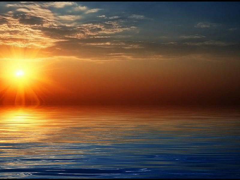 Beautiful view, dawn, stunning, sun, water, rise, ocean, HD wallpaper |  Peakpx