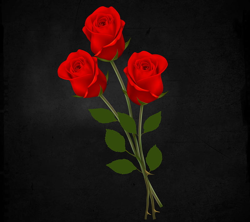 3d red roses, flower, love, natural, nature, new, nice, romantic, rose, HD wallpaper