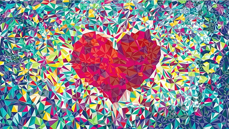 Love Heart Graphic, HD wallpaper