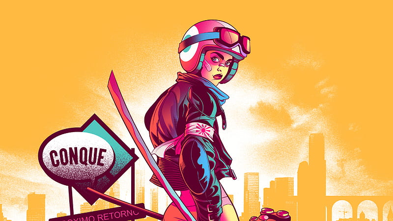 Road Killer Biker Girl, biker, fantasy-girls, artist, artwork, digital-art, behance, HD wallpaper
