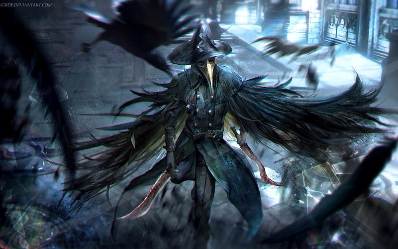 Crow Dagge, action, warrior, Bloodborne, HD wallpaper