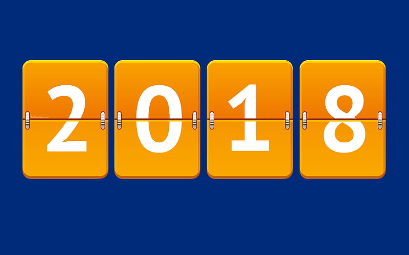 2018 Year New Year, 2018 concepts, 2018, scoreboard, HD wallpaper