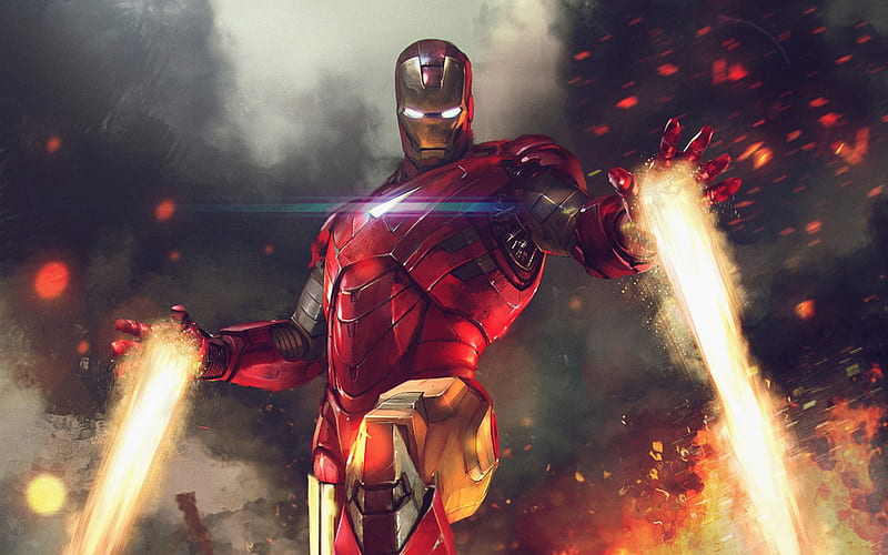 Iron Man, art, superheroes, IronMan, Marvel War of Heroes, HD wallpaper