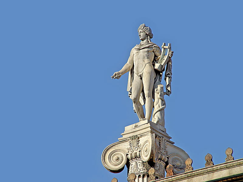 Apollo, greek, statue, god, HD wallpaper