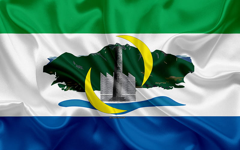 Flag of Serra silk texture, Brazilian city, blue and white green silk flag, Serra flag, Espirito Santo, Brazil, art, South America, Serra, HD wallpaper