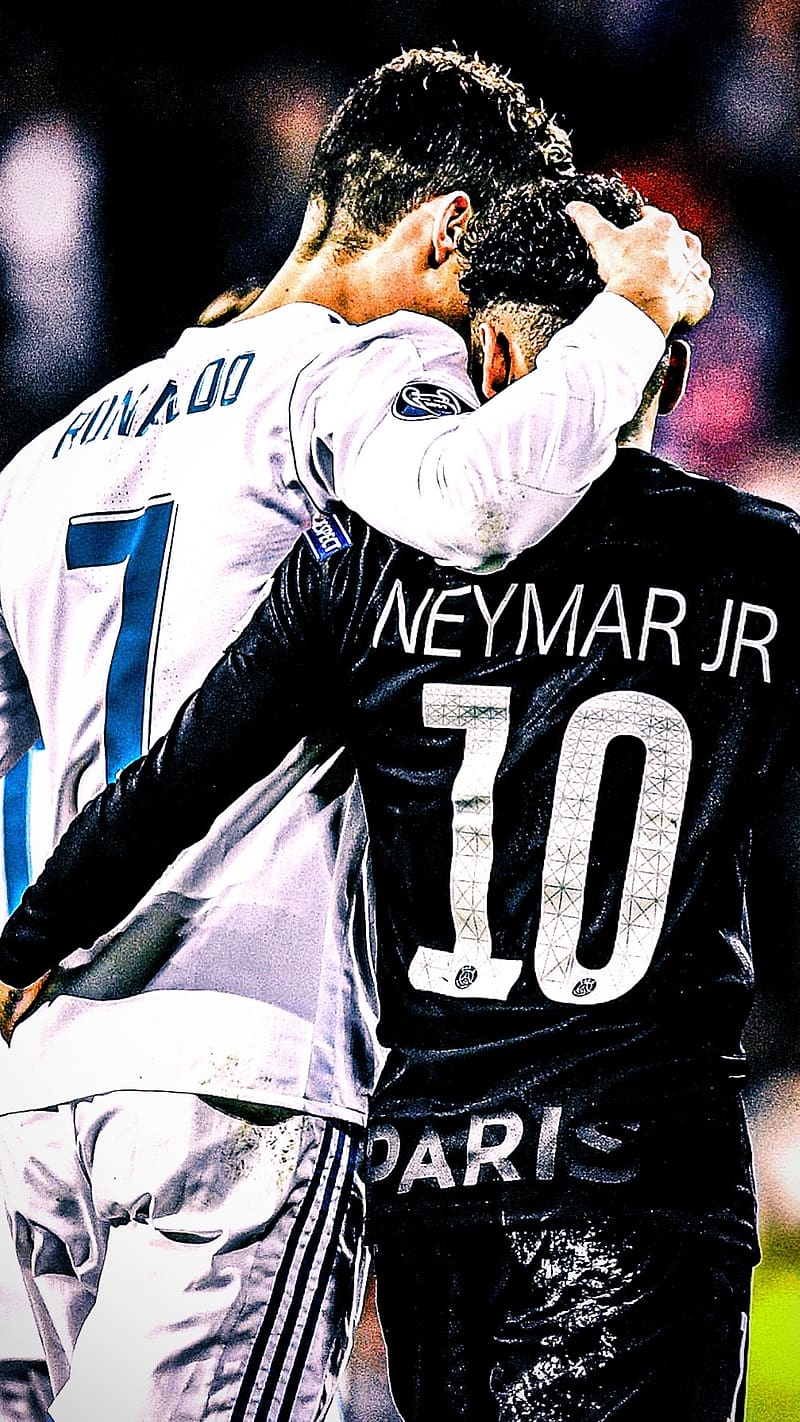 Neymar With Ronaldo, neymar, ronaldo, footballer, sports, athlete, HD phone wallpaper