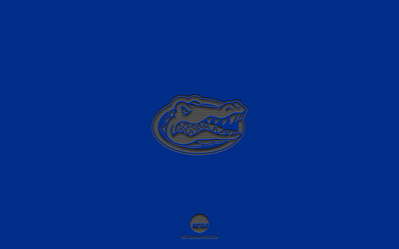Florida Gators, blue background, American football team, Florida Gators emblem, NCAA, Florida, USA, American football, Florida Gators logo, HD wallpaper