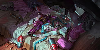 Jinx LoL (Wild Rift) Wallpaper iPhone Phone 4K #3041e