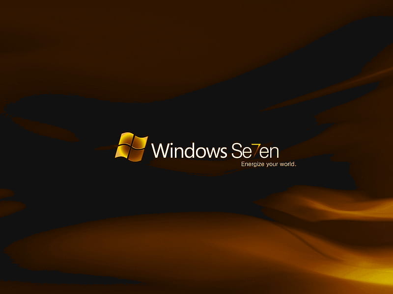 Windows 7 Gold, windows, gold, brown, windows 7, technology, windows 7 os, HD wallpaper