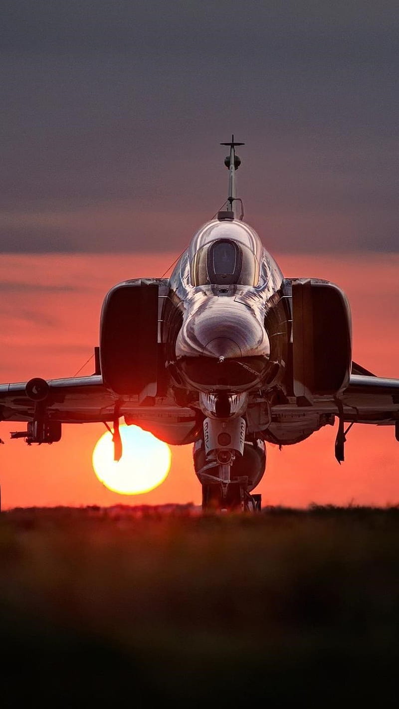 Military Aircraft Sunset , planes, sun, sun set, HD phone wallpaper