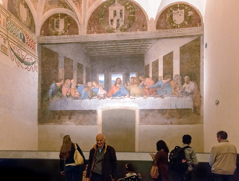Last Supper by Leonardo da Vinci, last supper, leonardo da vinci, milan, milano, HD wallpaper