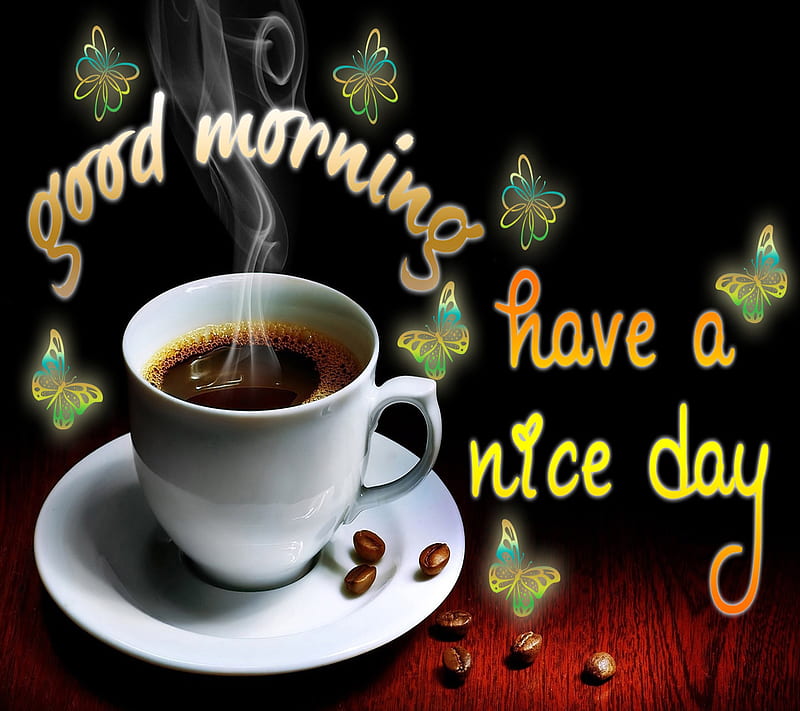 Good Morning, cool, good day, have a nice day, new, saying, HD wallpaper