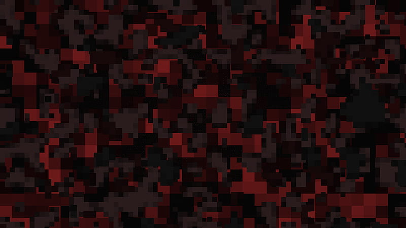Pixelated Red Black Camo Background, Camo, background, red, soldier, black, military, HD wallpaper