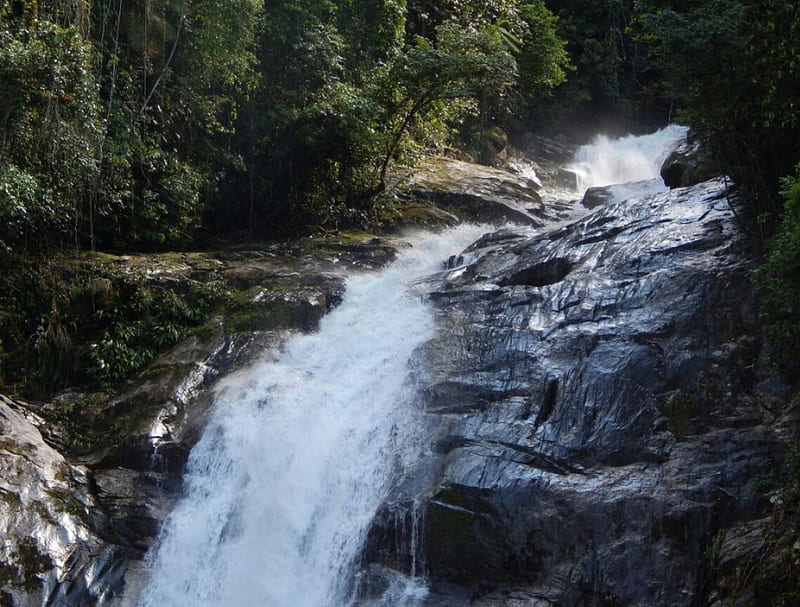 Slick Rock River, Brazil, slick rock, brazil, brazil, waterfall, sao paulo, river, HD wallpaper