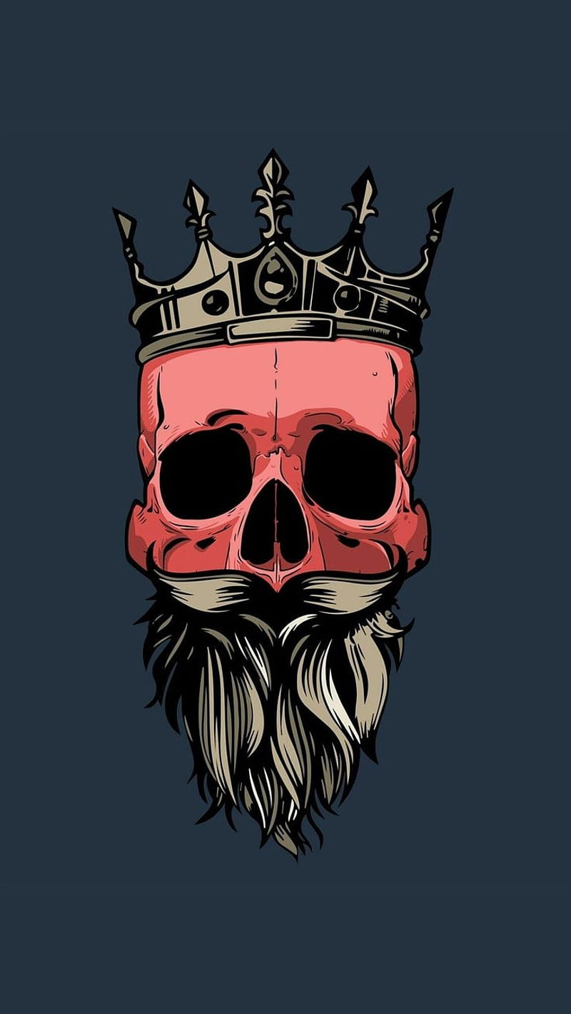 Skull King, abstract, cool, king, skull, HD phone wallpaper