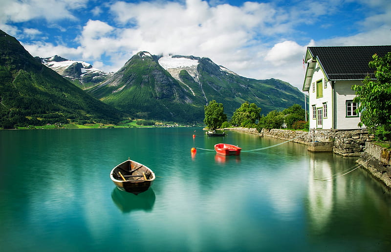Tranquility mountain tranquil house bonito lake HD wallpaper  Peakpx