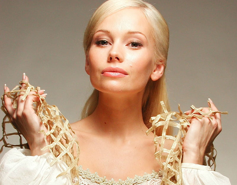 Elena Korikova, movie, music, blonde hair, anastasia, woman, singer, girl, actress, tv series, hand, beauty, russian, bednaia nastya, HD wallpaper