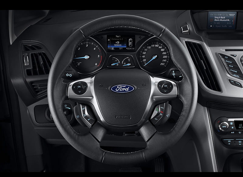 Ford C-MAX (2012) - Steering Wheel, car, HD wallpaper | Peakpx