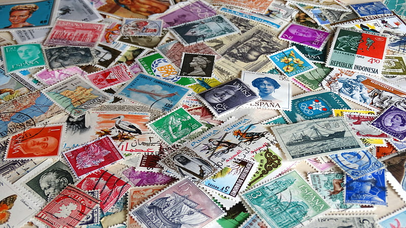 Stamps, graph, background, texture, HD wallpaper