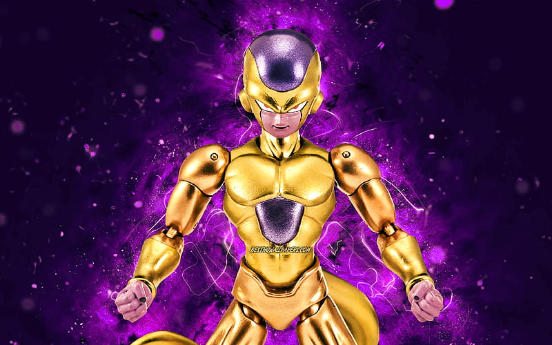 Golden Frieza Violet Neon Lights, Dragon Ball, Goruden Furiza Hen ...