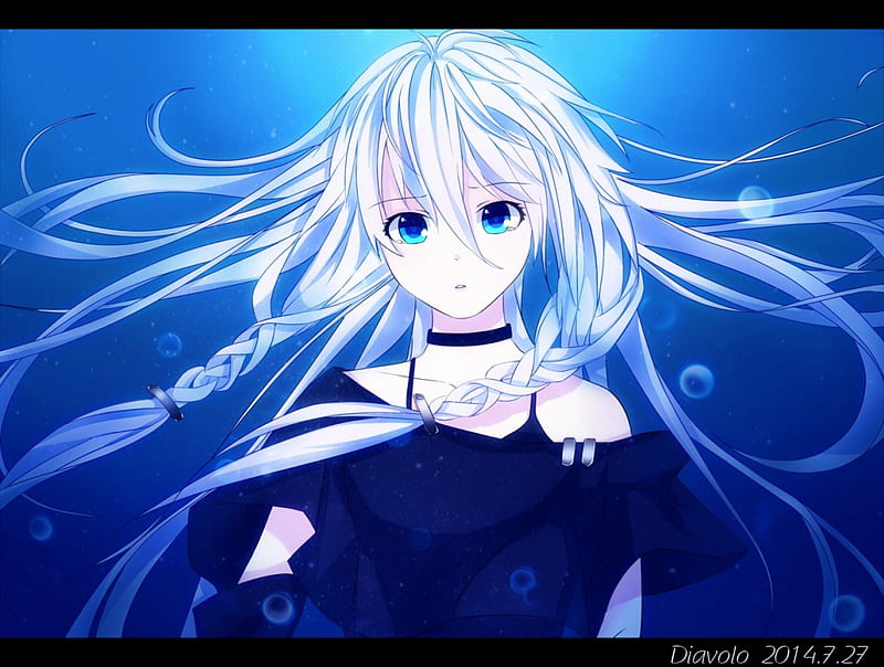 Deep Sea Pretty Cg White Hair Bonito Sweet Nice Emotional Anime Gloomy Hd Wallpaper Peakpx