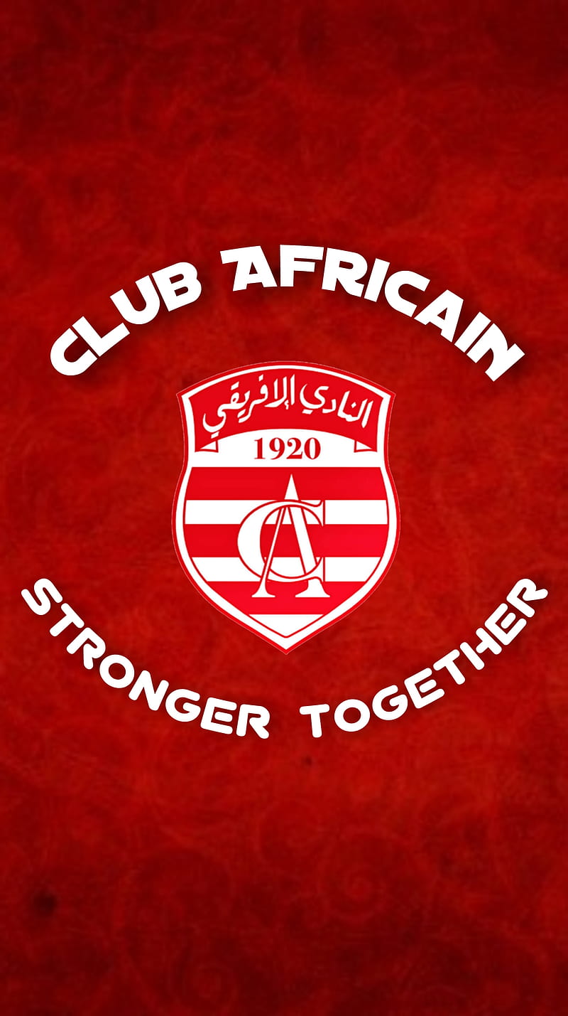 Club Africain, club, africain, esports, football, stonger, together, tunisia, red, white, logo, HD phone wallpaper