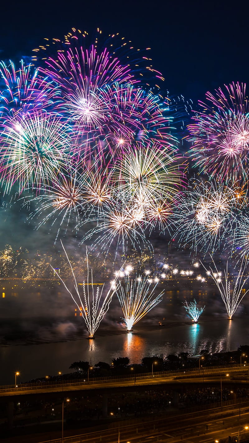 Fireworks, new year, HD phone wallpaper