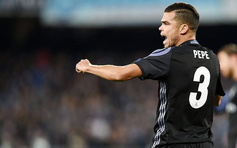 Pepe, match, defender, football, La Liga, Real Madrid, HD wallpaper