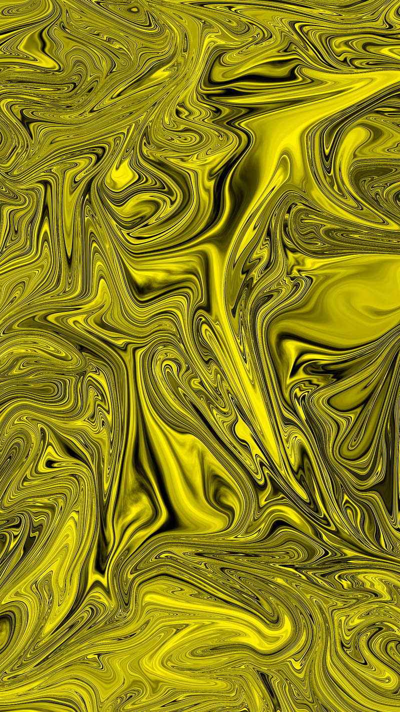 Liquid Gold, abstract, artistic, effect, glow, golden, metal, technology, yellow, HD phone wallpaper