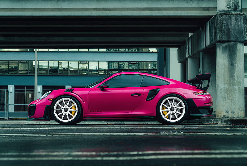 Porsche, Porsche 911 GT2 RS, Car, Pink Car, Porsche 911, Sport Car, HD